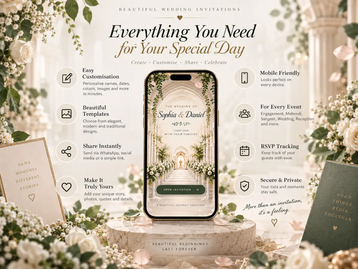 White Wedding wedding invitation, photo 2