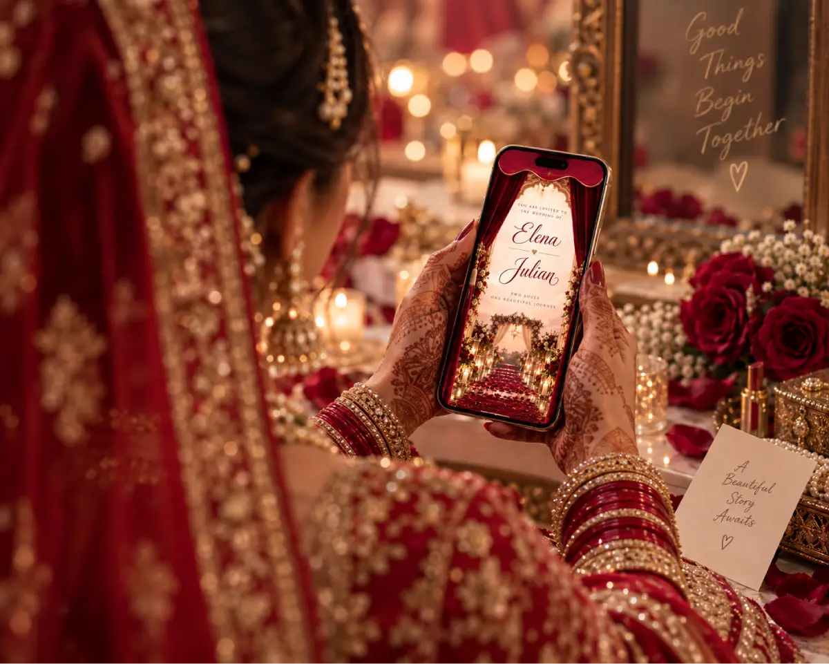 Royal Ruby wedding invitation, photo 3