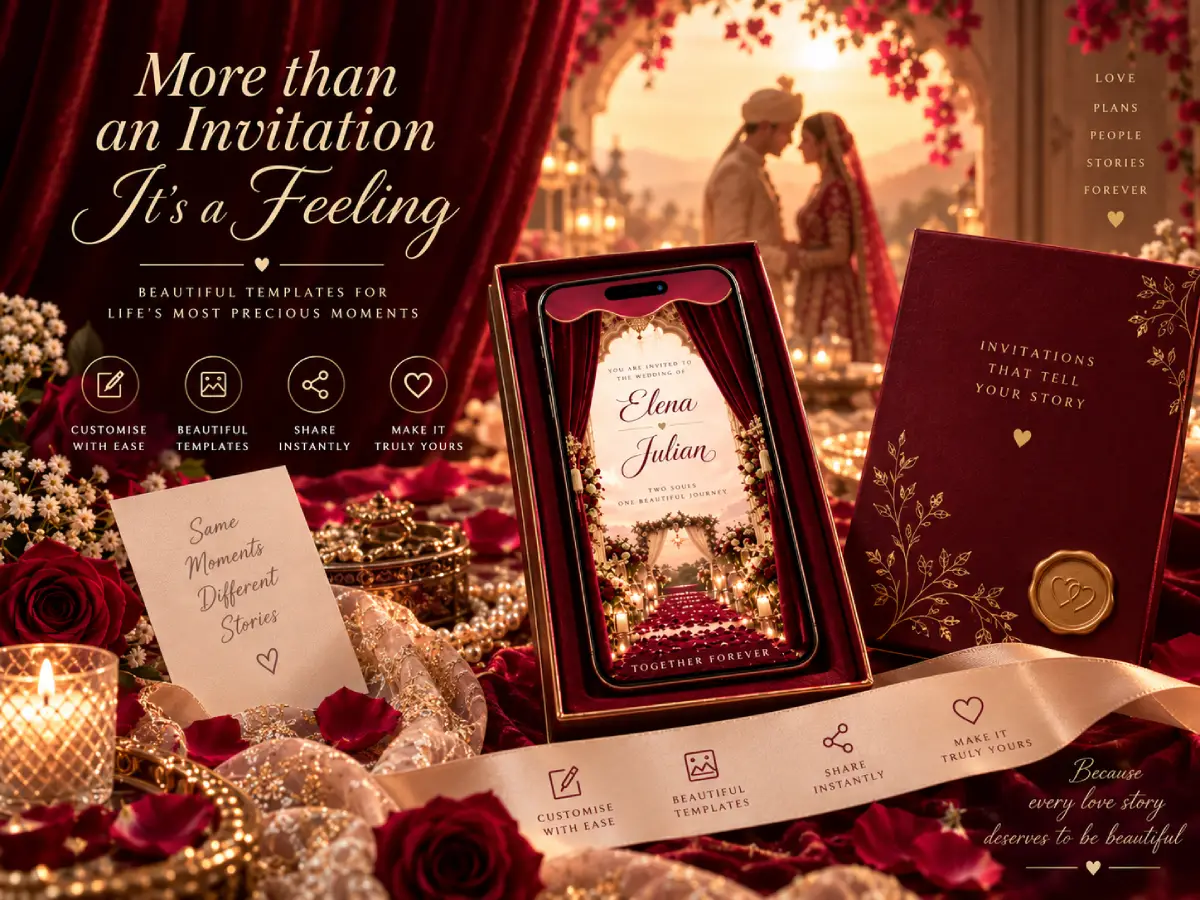 Royal Ruby wedding invitation, photo 4